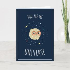 Funny Kawaii Moon Universe Constellation Valentijn Kaart