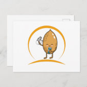 Funny Kawaii Peanut Coffee Music Briefkaart (Voorkant / Achterkant)