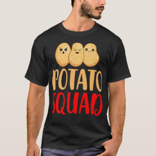 Funny Kawaii Potato Squad Vegan Vegetarian Team T-shirt
