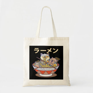 Funny Kawaii Ramen Cats Japans noodles Otaku Ani Tote Bag