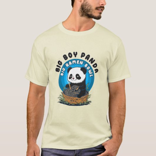Funny Kawaii Ramen Panda T-shirt (Voorkant)