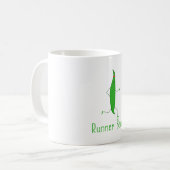 Funny Kawaii Runner Bean Graphic Running Gift Koffiemok (Voorkant links)