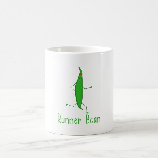 Funny Kawaii Runner Bean Graphic Running Gift Koffiemok (Center)