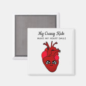 Funny Kawaii Smiling Heart Kinder Valentijnsdag Magneet (Voorkant / Achterkant)