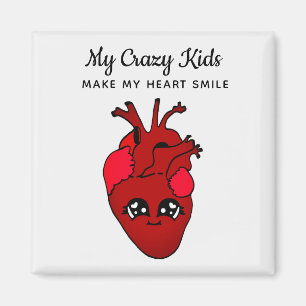 Funny Kawaii Smiling Heart Kinder Valentijnsdag Magneet