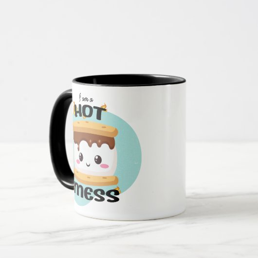 Funny Kawaii S'mores Hot Mess Mok (Voorkant links)