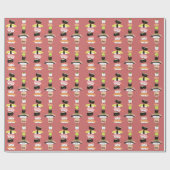Funny Kawaii Sushi Characters Pattern | Kute food Cadeaupapier (Vlak)