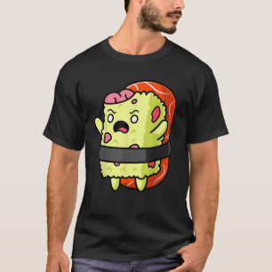 Funny Kawaii Sushi Zombie Halloween Foodie Nigiri T-shirt