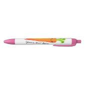 Funny kawaii worteltekening gepersonaliseerd zwarte inkt pen (Bodem)