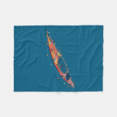 Funny Kayak Christmas Graphics Lights Lover Kayaki Fleece Deken (Voorkant (Horizontaal))