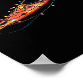 Funny Kayak Christmas Graphics Lights Lover Kayaki Poster (Hoek)