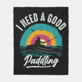 Funny Kayak heeft een goede paddling nodig Fleece Deken (Voorkant)