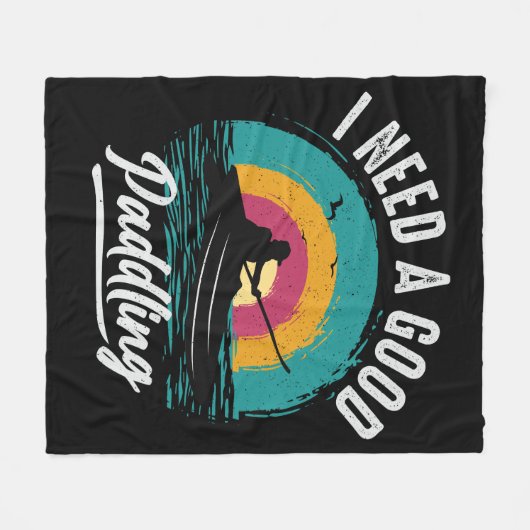 Funny Kayak heeft een goede paddling nodig Fleece Deken (Voorkant (Horizontaal))
