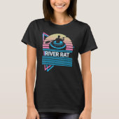 Funny Kayak Kayaking Retro River Rat T-shirt (Voorkant)