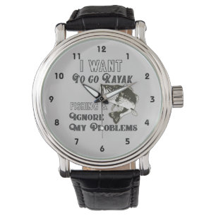 Funny Kayak Vist Bass Watch Horloge