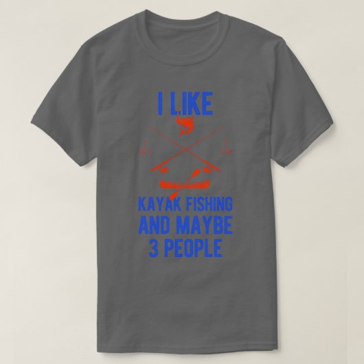 Funny Kayak Vist T-shirt (Design voorkant)