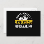 Funny kayaker Sommige grannies die Real breien Briefkaart (Voorkant / Achterkant)