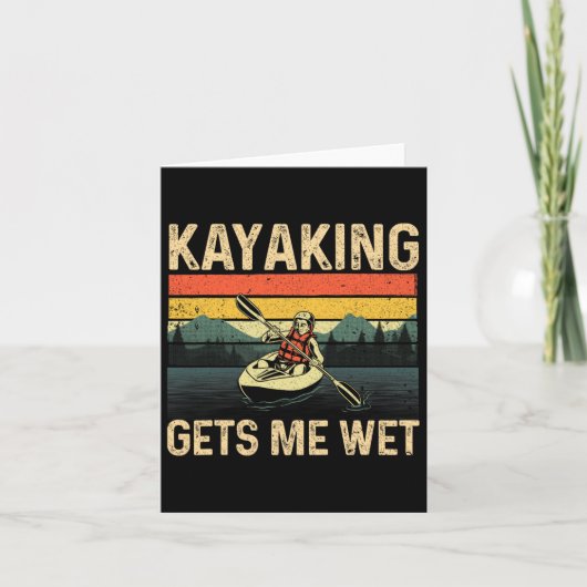 Funny Kayaking Art For Men Women Kayak Lover Kayak Kaart (Voorkant)