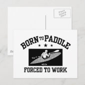 Funny Kayaking Briefkaart (Voorkant / Achterkant)