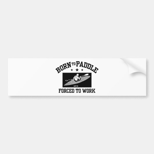 Funny Kayaking Bumpersticker (Voorkant)