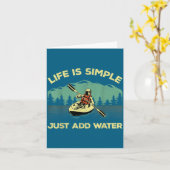 Funny Kayaking Design For Men Women Paddling Canoe Kaart (Gele Bloem)