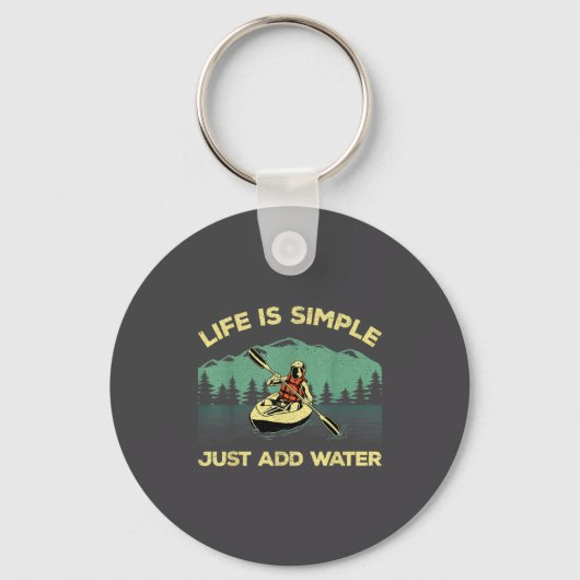 Funny Kayaking Design For Men Women Paddling Canoe Sleutelhanger (Voorkant)