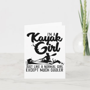 Funny Kayaking Gift for Women Cool Kayak Girl Padd Kaart