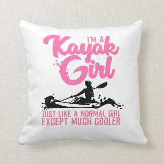 Funny Kayaking Gift for Women Cool Kayak Girl Padd Kussen