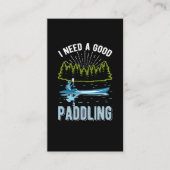 Funny Kayaking Humor Paddling Kayak Jokes Visitekaartje (Voorkant)