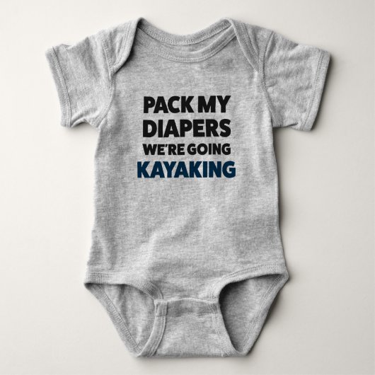 Funny Kayaking Jersey Bodysuit komt uit Baby (Voorkant)