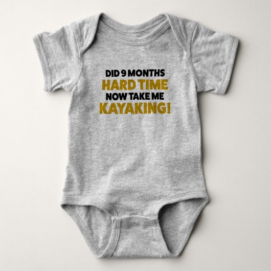 Funny Kayaking Jersey Bodysuit komt uit Baby (Voorkant)