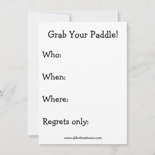 Funny Kayaking Party Uitnodigingen (Achterkant)