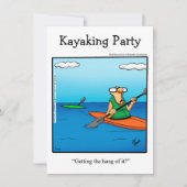 Funny Kayaking Party Uitnodigingen (Voorkant)