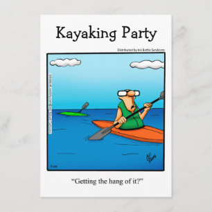 Funny Kayaking Party Uitnodigingen