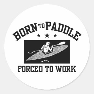 Funny Kayaking Ronde Sticker