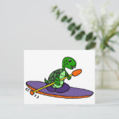 Funny Kayaking Zee Turtle Briefkaart (Staand voorkant)