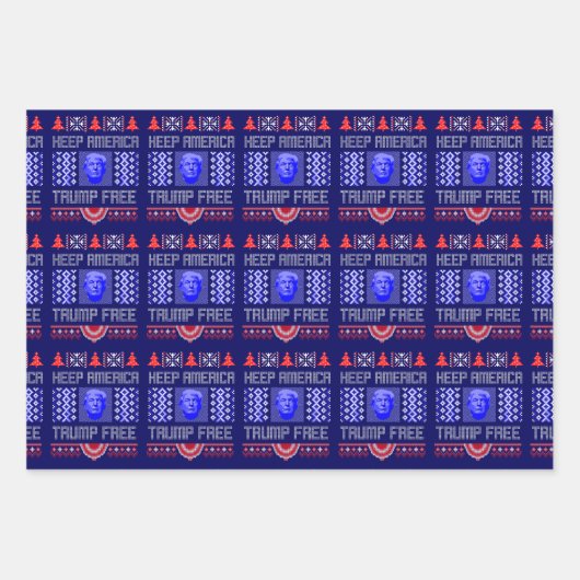 Funny Keep America Trump Free Holiday Inpakpapier Vel (Voorkant)