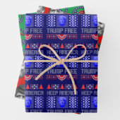 Funny Keep America Trump Free Holiday Inpakpapier Vel (In situ)