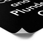 Funny Keep Calm and Plunder on Pirate Flag Poster (Hoek)