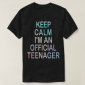 Funny Keep Calm Birthday Officier 13th Birth T-shirt (Design voorkant)