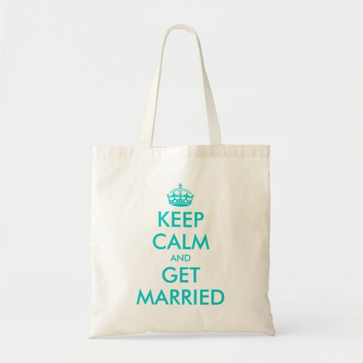 Funny Keep Calm bruiloft canvas tas voor bruidsmei (Voorkant)
