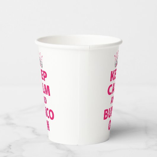 Funny Keep Calm Dice Bunco Paper Cups Papieren Bekers (Rechts)