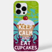 Funny KEEP CALM & Eat Cupcakes plum elke kleur Case-Mate iPhone Case (Achterkant)