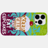 Funny KEEP CALM & Eat Cupcakes plum elke kleur Case-Mate iPhone Case (Achterkant (horizontaal))