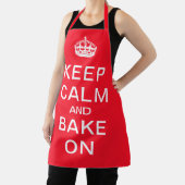 Funny Keep Calm en bake on Red Custom Schort (Insitu)