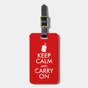 Funny Keep Calm en Carry on Bagagelabel Suitcase