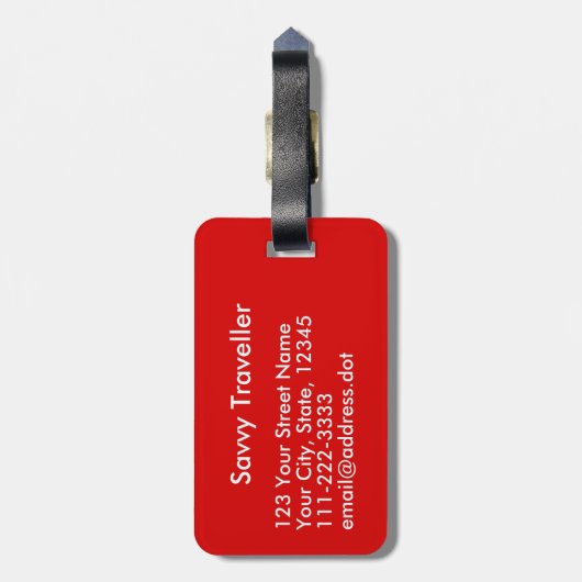 Funny Keep Calm en Carry on Bagagelabel Suitcase (Achterkant verticaal)