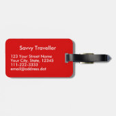 Funny Keep Calm en Carry on Bagagelabel Suitcase (Achterkant horizontaal)