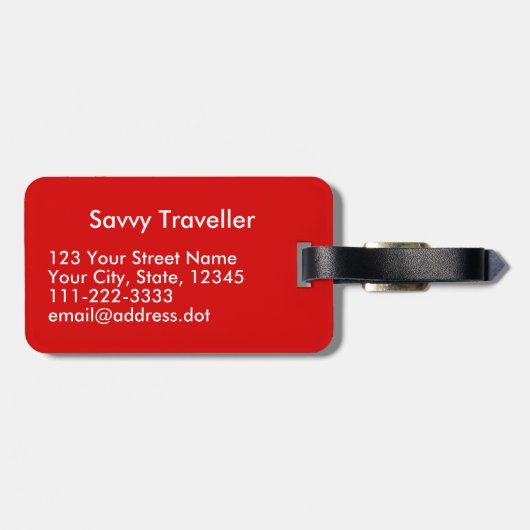 Funny Keep Calm en Carry on Bagagelabel Suitcase (Achterkant horizontaal)