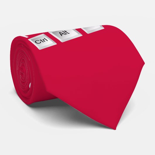 Funny Keep Calm en Press Control Alt and Delete Stropdas (Opgerold)